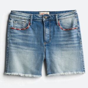 DRIFTWOOD Blue Jean Shorts with Red Accents